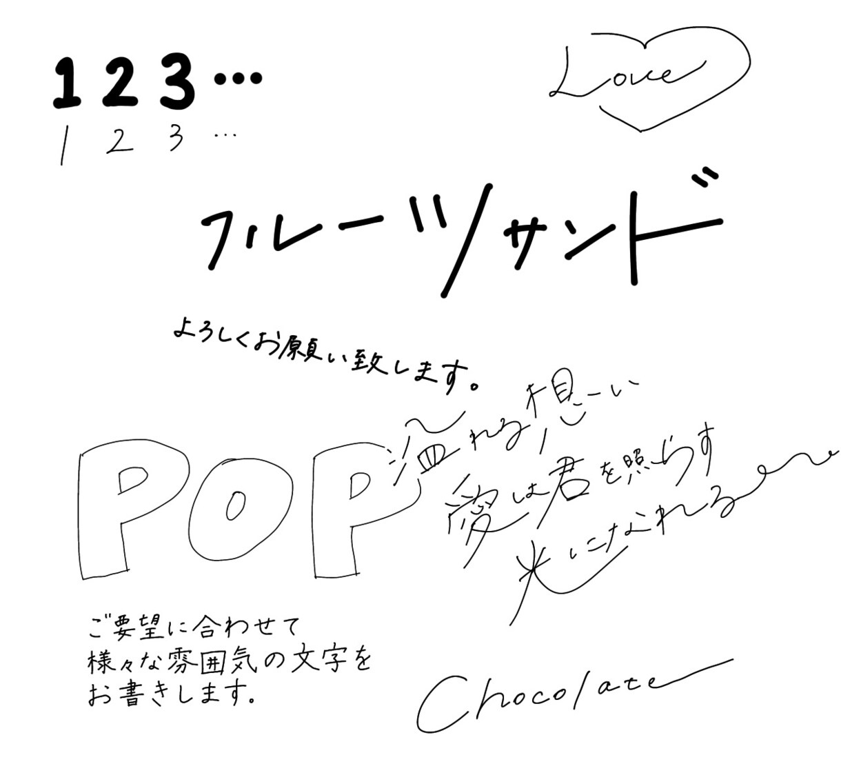 手書き文字かきます おしゃれな手書き文字を欲してる方へ！ イメージ7