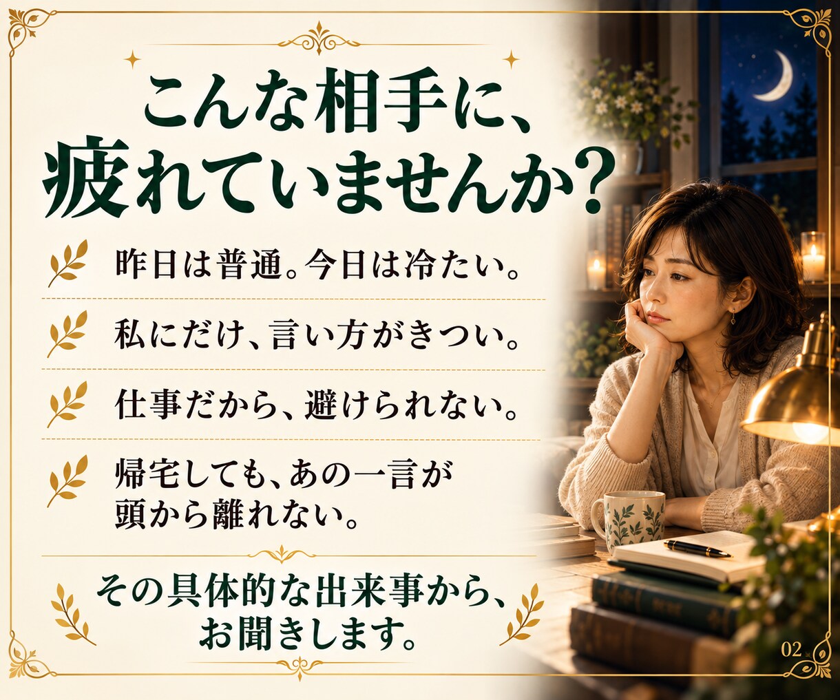 職場の「あの人はなぜ？」をタロットで読み解きます 相手を知って、振り回されない付き合い方を見つけます イメージ2