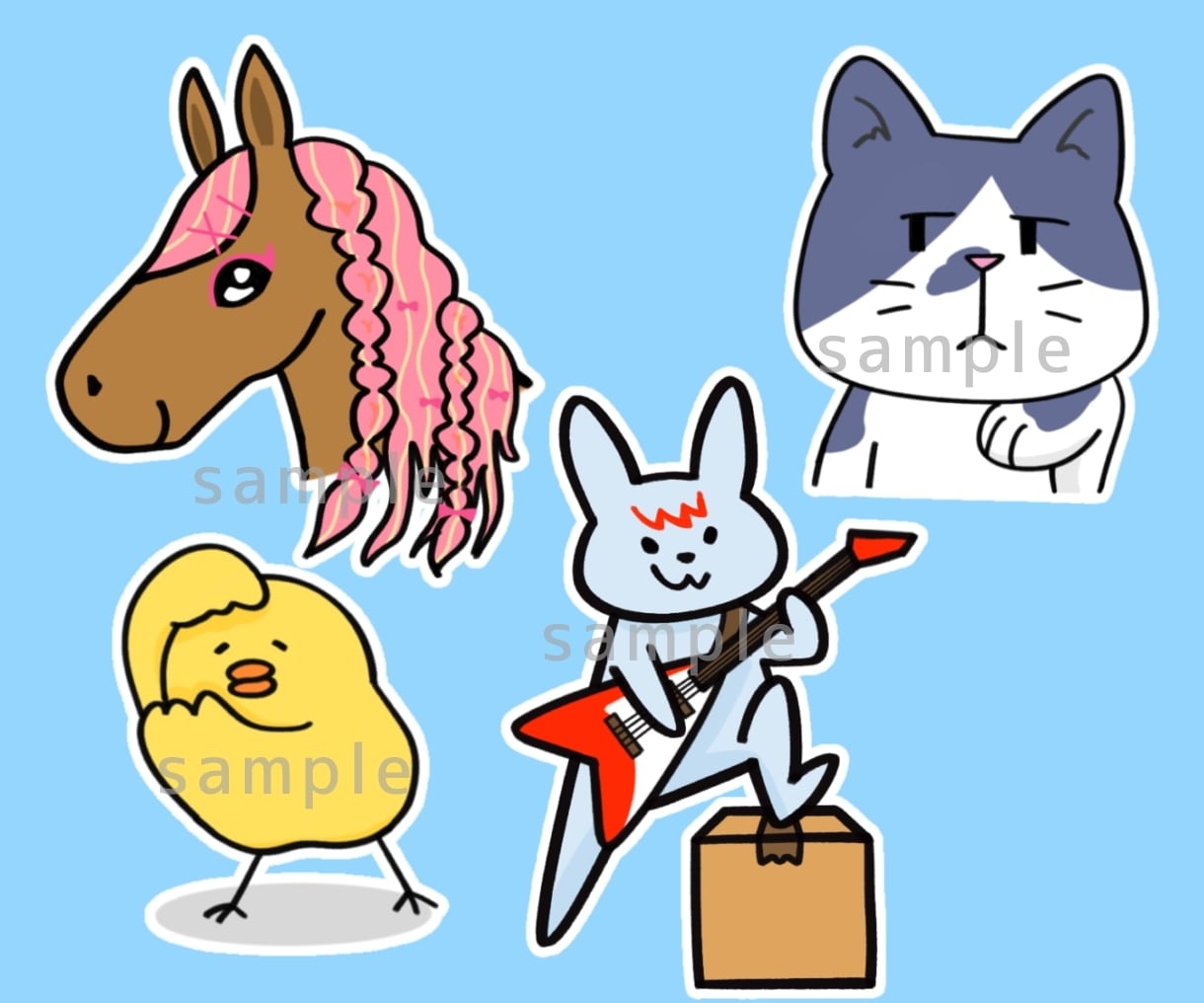 商用OK!シュールな動物アイコンイラスト描きます ポップでユニークなあなただけの個性的なキャラクター！ イメージ4