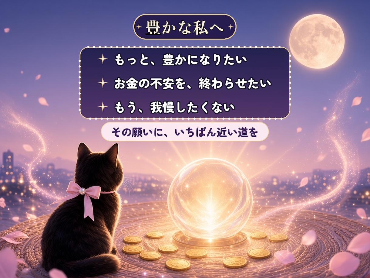 金運｜お金の不安を霊視タロットで軽くします お金のモヤモヤ、流れを知ると心が軽くなります イメージ5