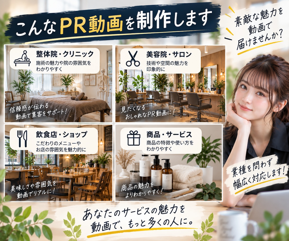 店舗・サービスの魅力を伝えるPR動画を制作します 素材を活かして魅力が伝わるPR動画を制作します イメージ4