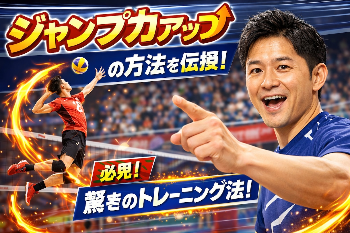 ジャンプ力を➕20cm伸ばす方法をお届けします 現役で1m以上ジャンプする自分がその秘訣を伝授します。 イメージ1