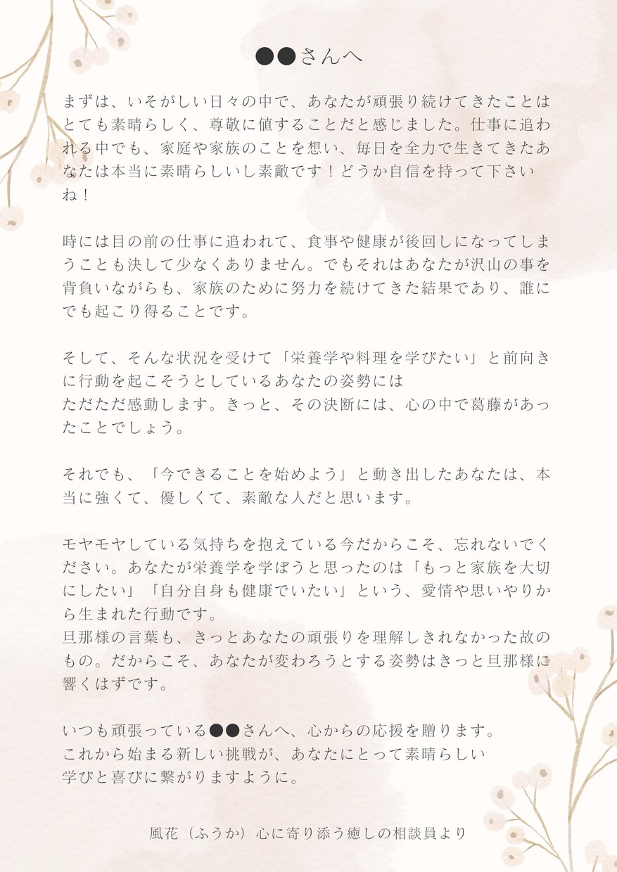あなたの想いを聞いて、褒めレターにしてお届けします 「私、最近褒められてないなぁ…」と思っている方大歓迎！ イメージ4