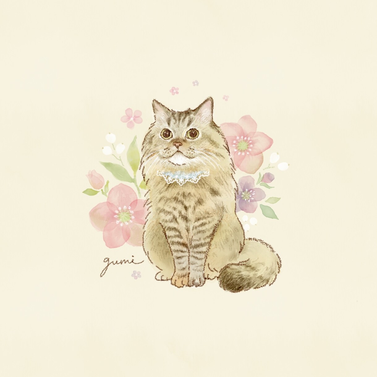 優しい水彩タッチの似顔絵描きます 色鉛筆と水彩風の優しいタッチでおしゃれな似顔絵を描きます◎ イメージ10