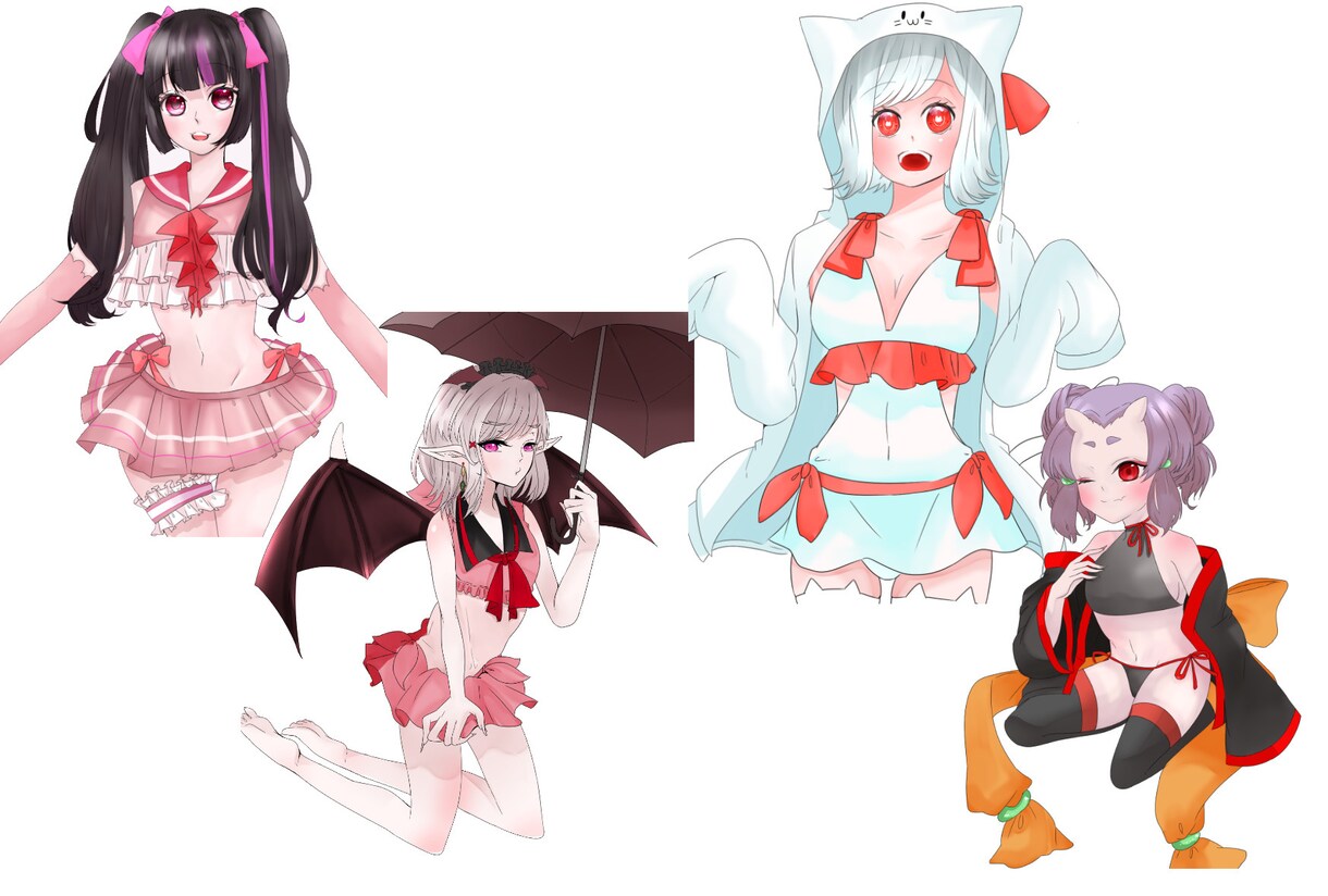 サムネイル、キャス画、配信画面描きます 活動者向け！配信画面や動画イラスト描きます！ イメージ3