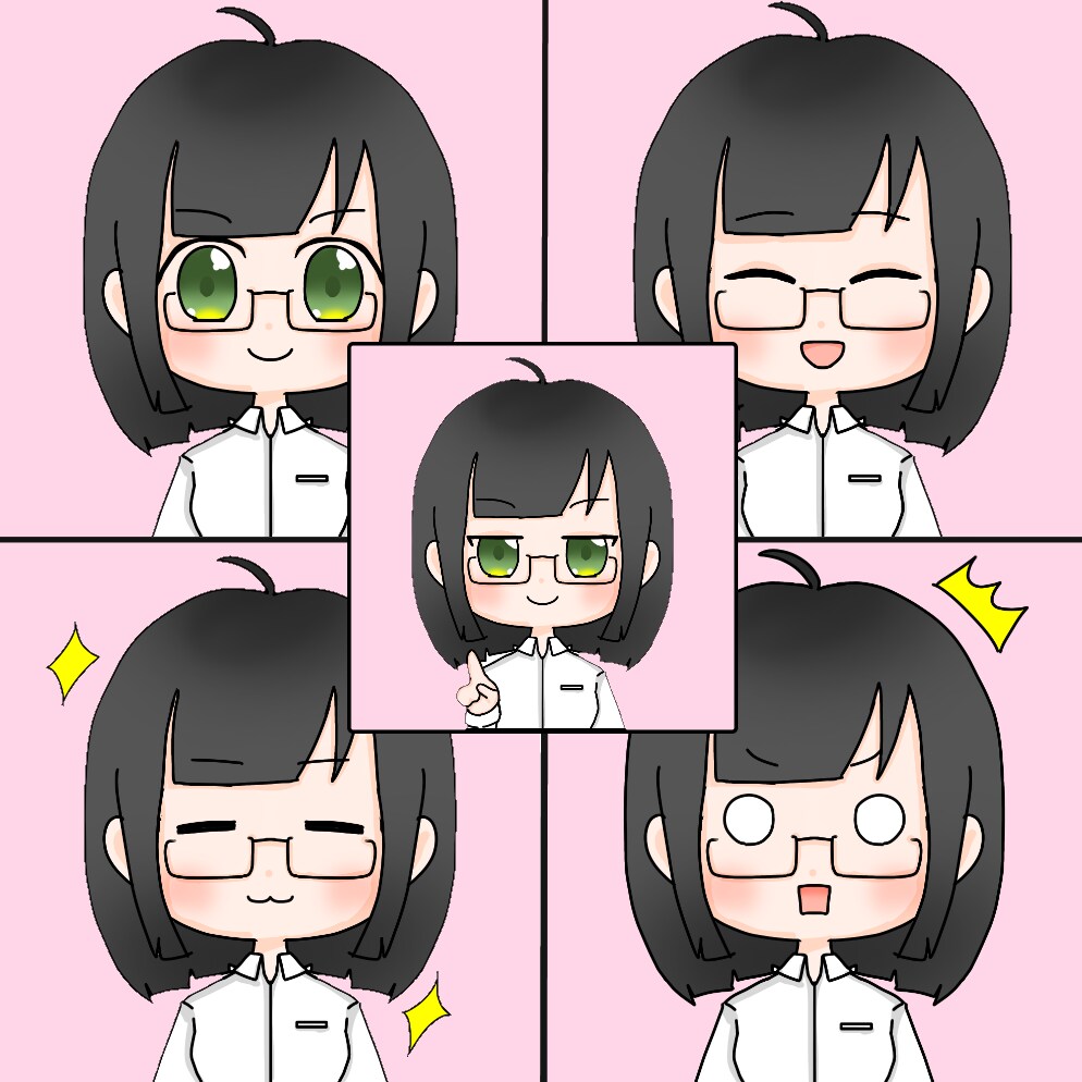 いろいろな表情のアイコンお描きします ブログやSNSにも使える！ピースなどのポーズ追加無料！ イメージ1