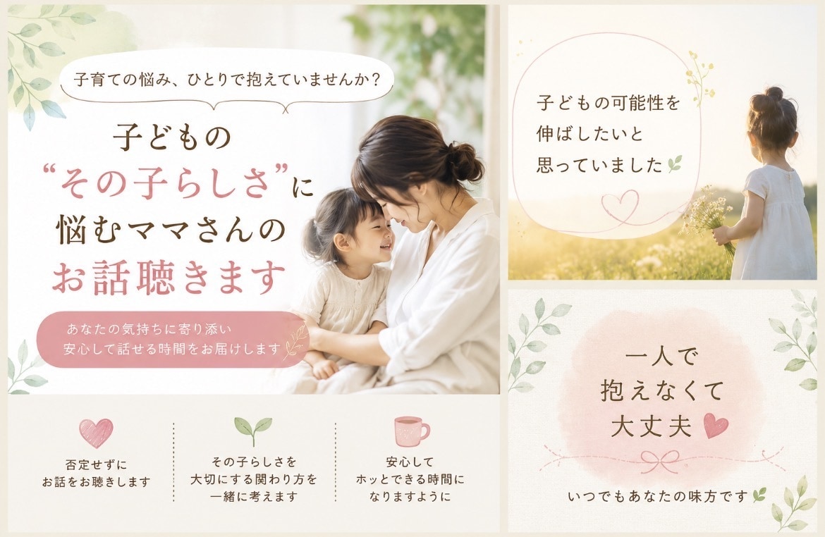 子どもの「その子らしさ」に悩むママのお話聴きます 子どもの個性や関わり方に悩む方へ イメージ1