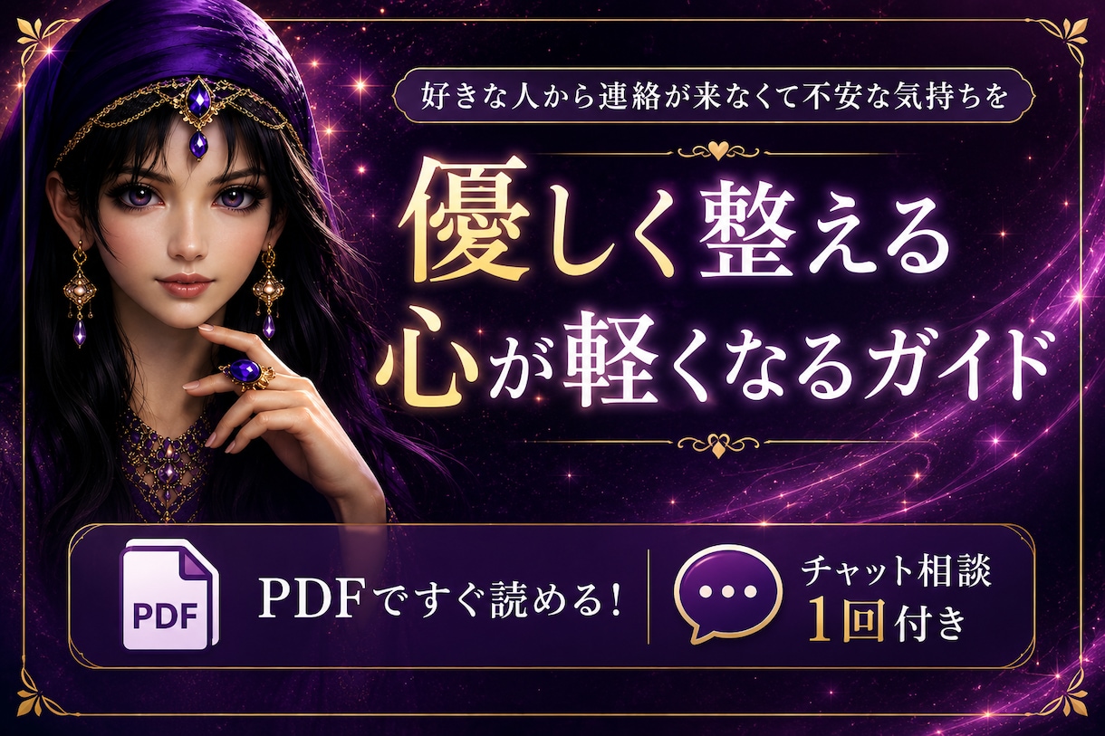 好きな人から連絡が来なくて不安な気持ちを整えます 既読スルーや返信が来ない不安を優しく整える心が軽くなるガイド イメージ1