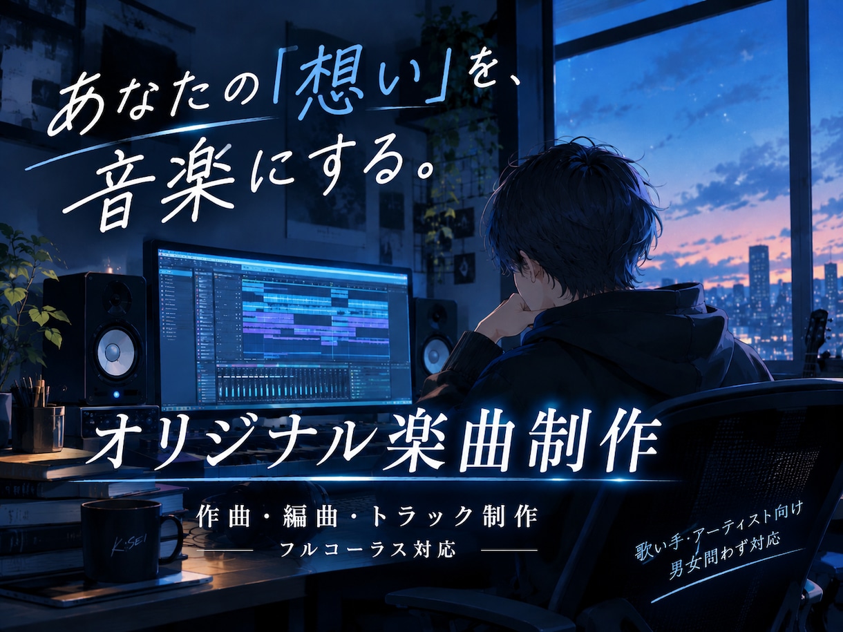 あなたのためのオリジナル楽曲を制作します 歌いたくなる一曲を、あなたのために制作します イメージ1