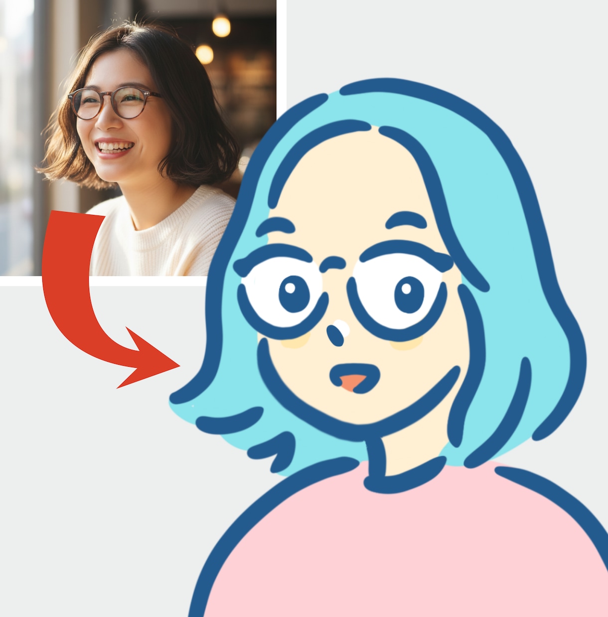 SNSで映えるバストアップアイコン制作します ポップでシンプル！他の人とは違うおしゃれなアイコン制作します イメージ2