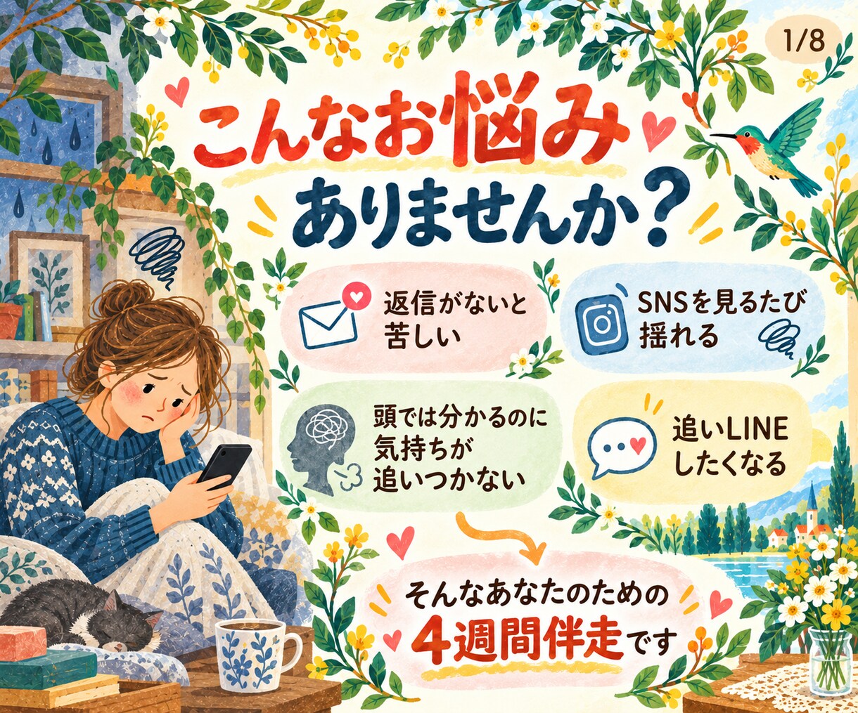 復縁を阻む心のブロックを4週間整えます 悩みに寄り添いながら、ワークと対話で整える4週間の伴走 イメージ2