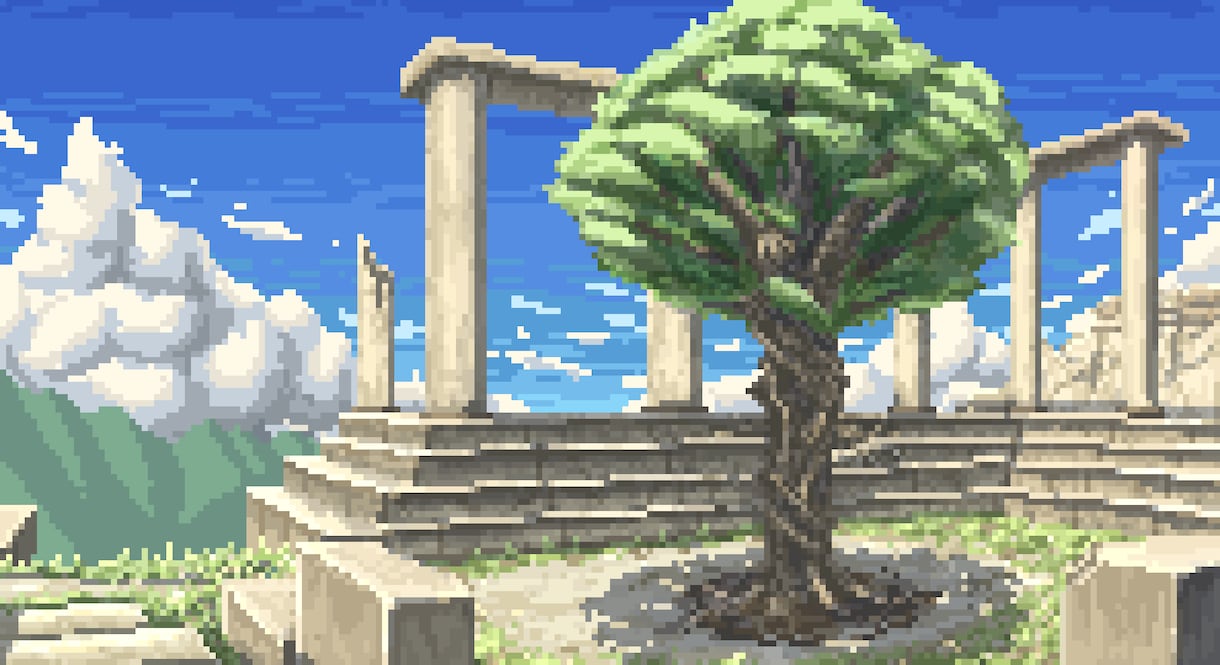 精密なドット絵背景イラスト制作します ゲームや配信、ヘッダー等に使える背景 イメージ5