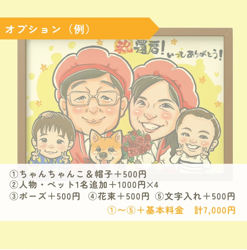 ありがとうが伝わる似顔絵をお描きします ご家族の想いを形にする、あたたかい似顔絵をお届けします♡ イメージ5