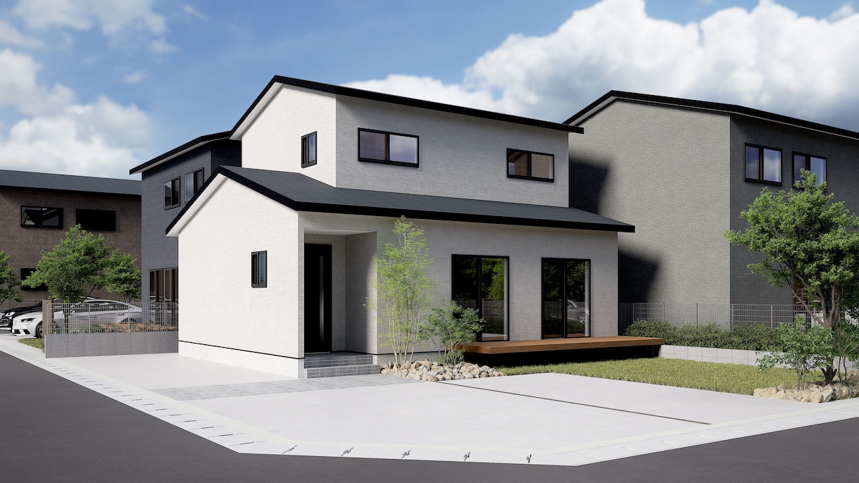 建売や分譲住宅、アパート等のパースを制作いたします 内観パースや俯瞰パース等も対応！一棟から制作可！割引実施中！ イメージ3