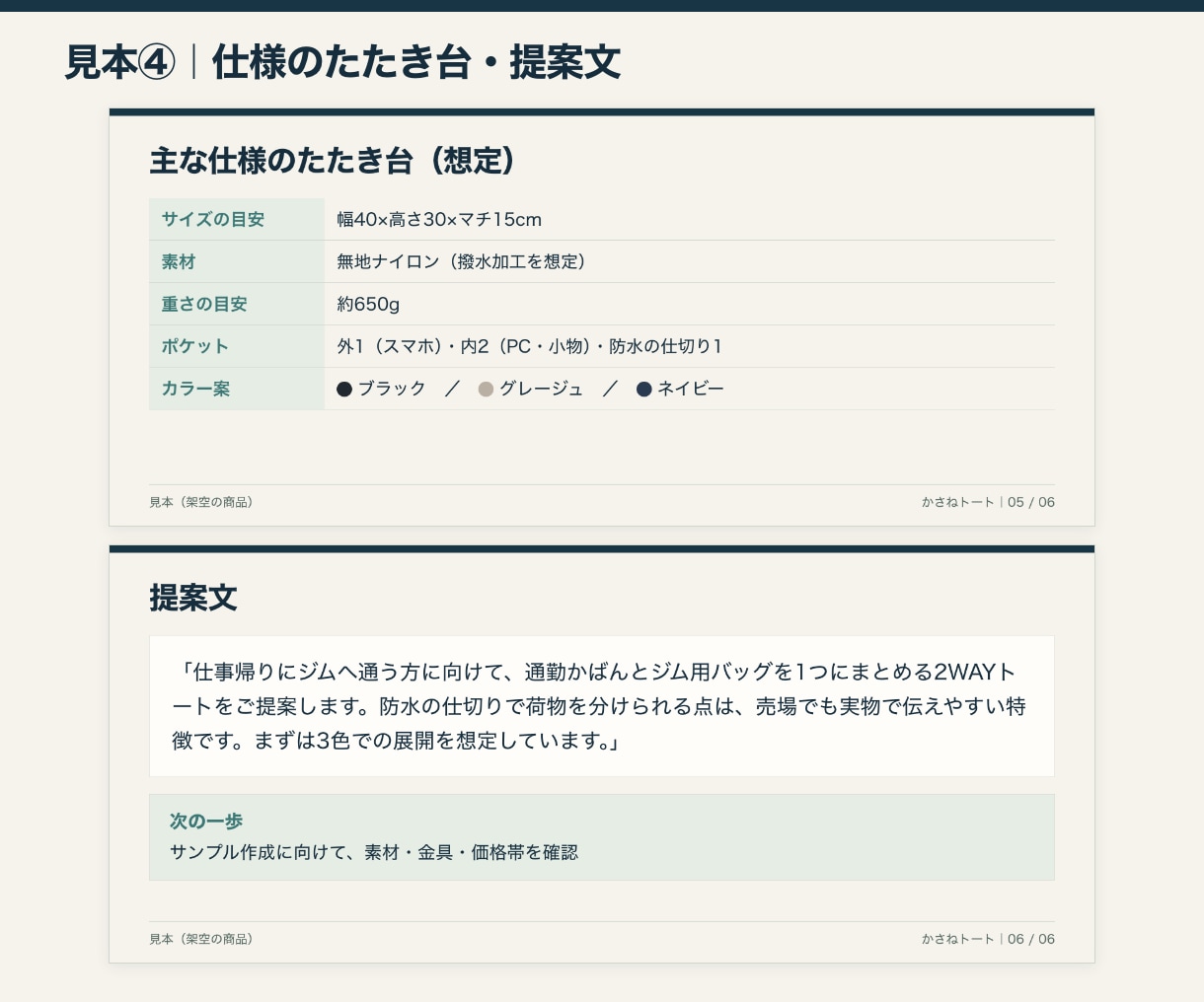 バッグ・小物の新商品を企画書とデザインラフにします ラフ3案から選んで、提案に使える企画書に イメージ7