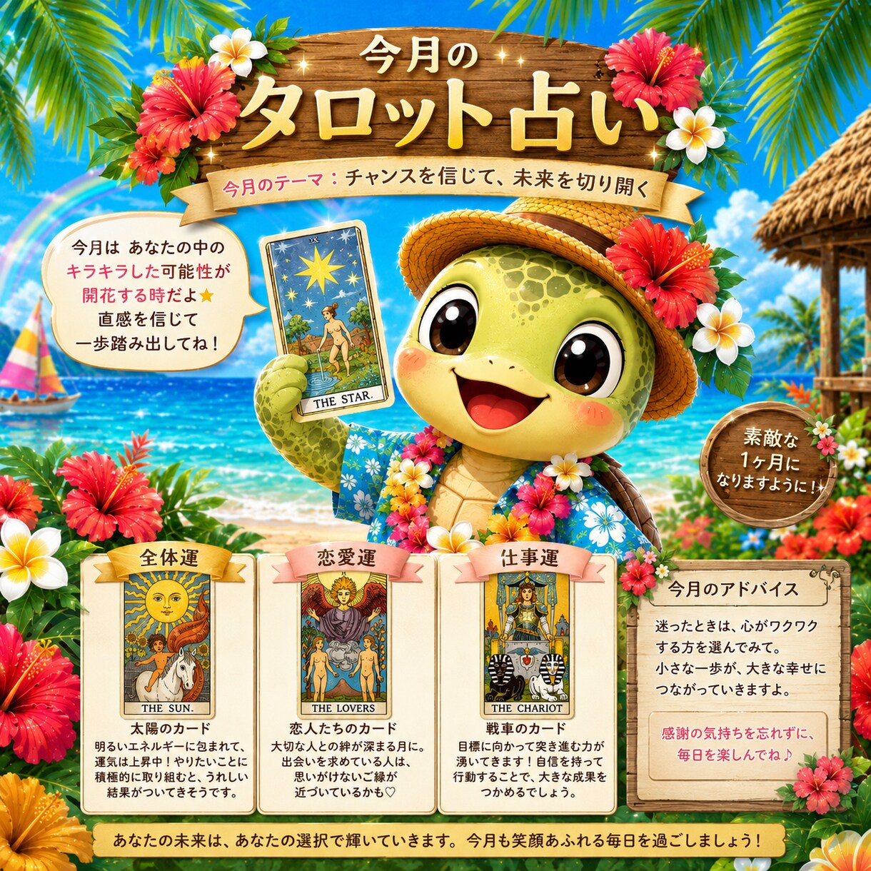 今月の運勢タロットで占います 「未来は、あなたの選択で輝き出す。」 イメージ1