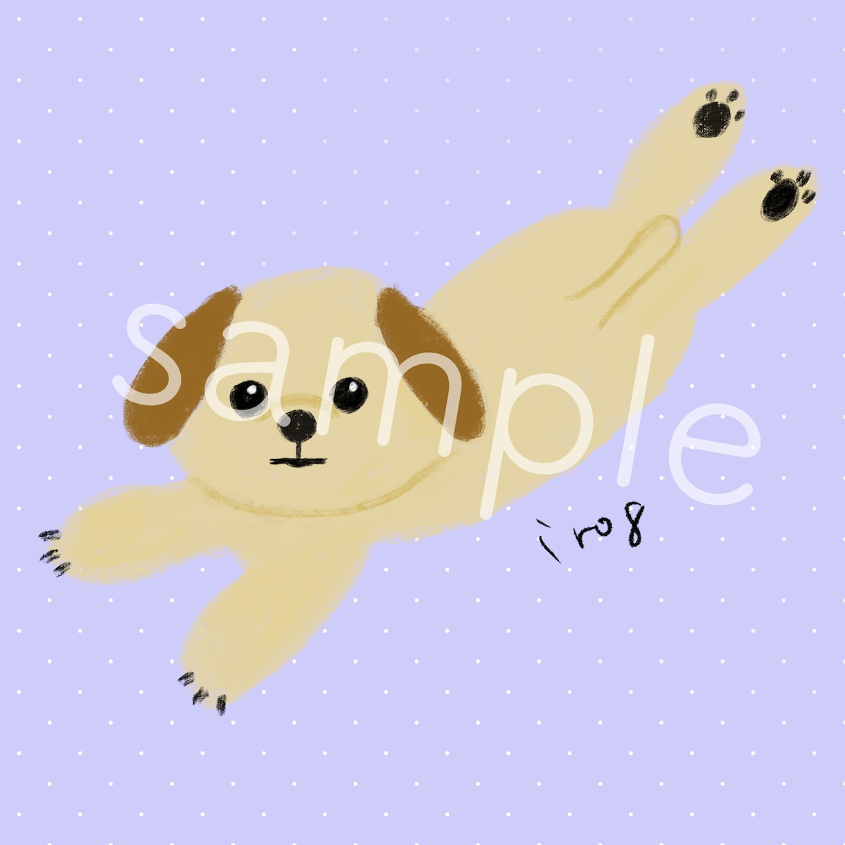 おうちの愛らしいおいぬさんを描きます シンプルかつ可愛く命を吹き込みます イメージ2