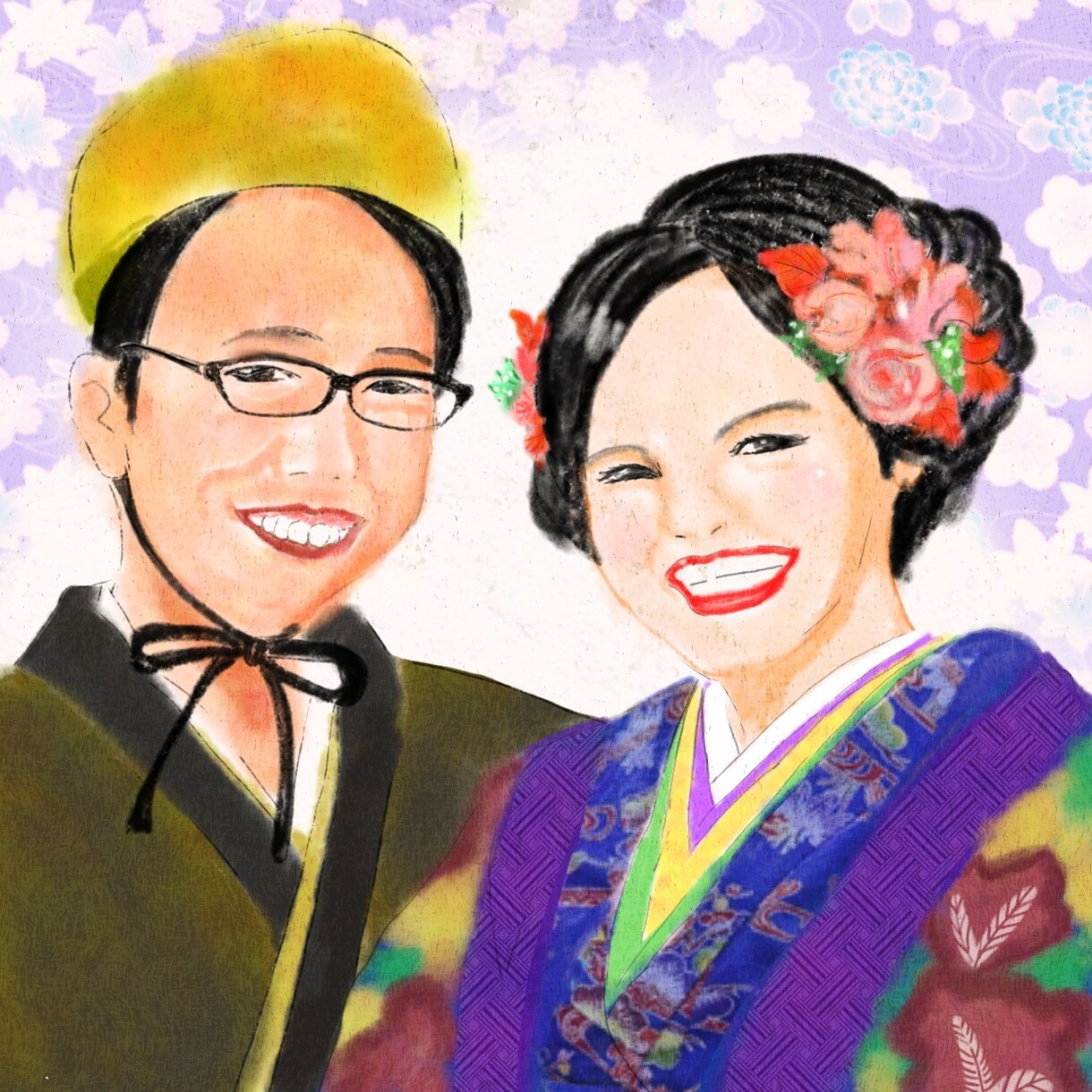 沖縄風にして似顔絵を描きます 記念日など、特別な日に送る似顔絵をプレゼントしませんか? イメージ1