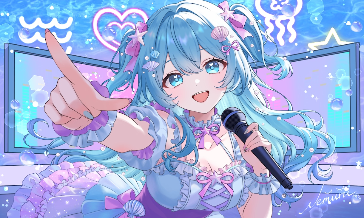 透明感のある一枚絵イラスト制作します SNS・配信・返礼品などに◎ご希望に寄せて丁寧に制作します イメージ1