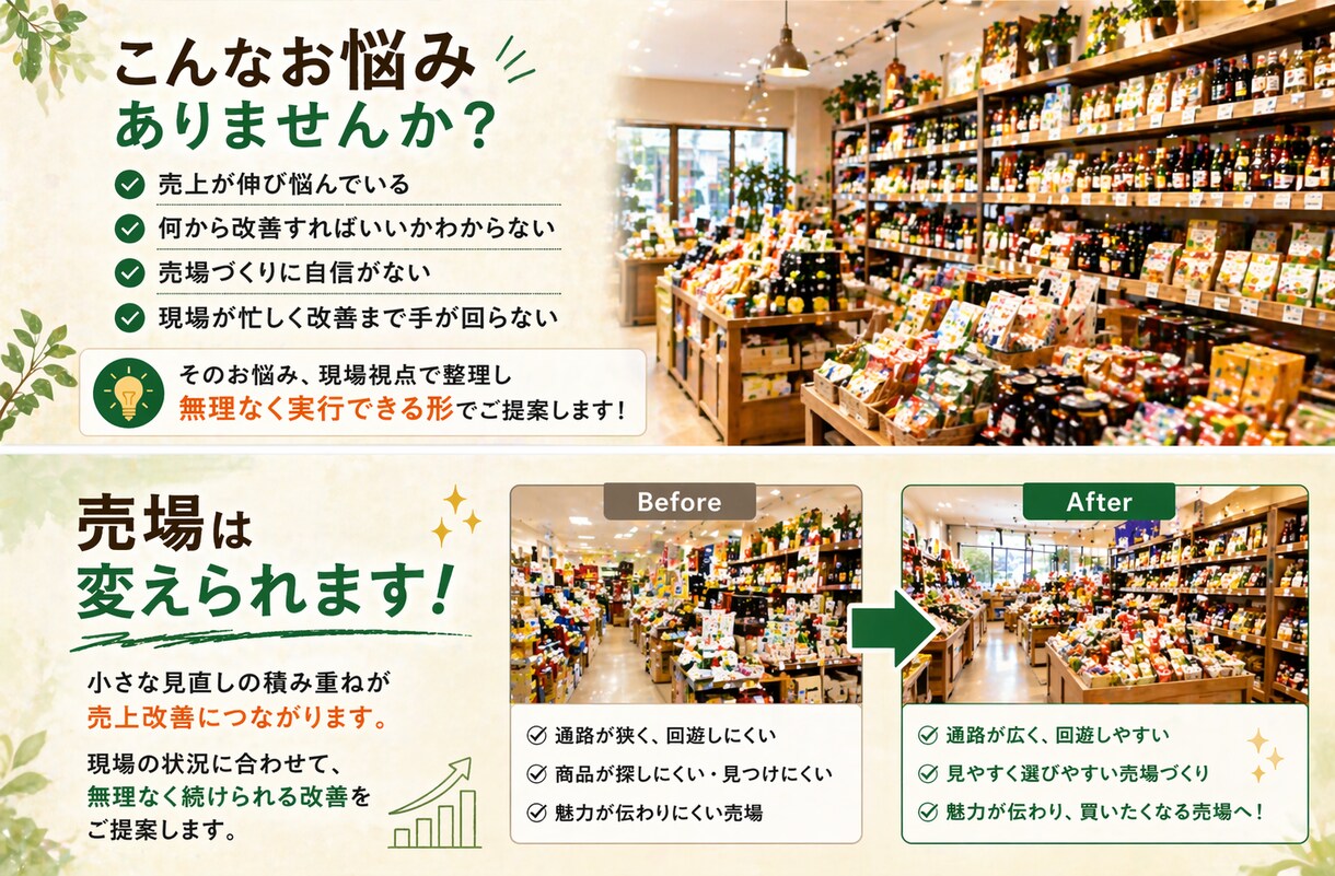観光地・食品小売の売上改善をご提案します 現場30年×行政経験で実行可能な改善提案 イメージ2