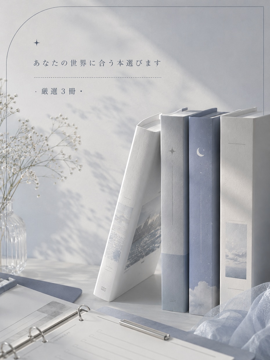 あなたの代わりに本を探します 読みたい世界観に合わせて、おすすめの小説を3冊厳選します！ イメージ1