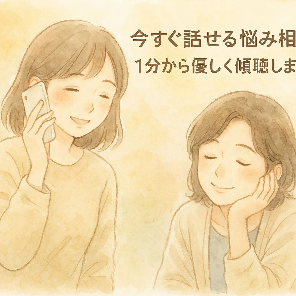 今すぐ話せる悩み相談　1分から優しく傾聴します 気持ちがあふれる瞬間　その声をすぐ受け止めます イメージ5