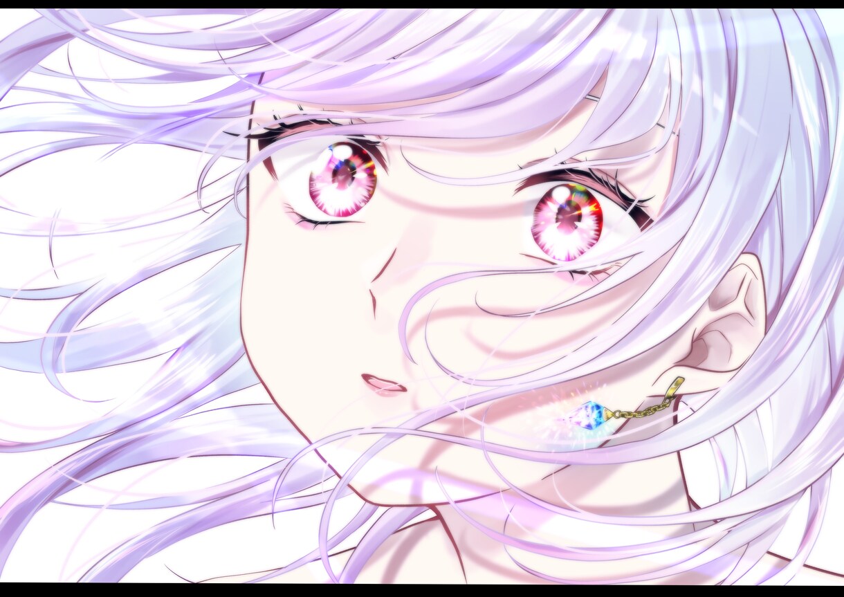 動画サムネイルや1枚絵のイラスト制作します キラキラとした透明感のある塗り、感情の深さを感じさせる イメージ4