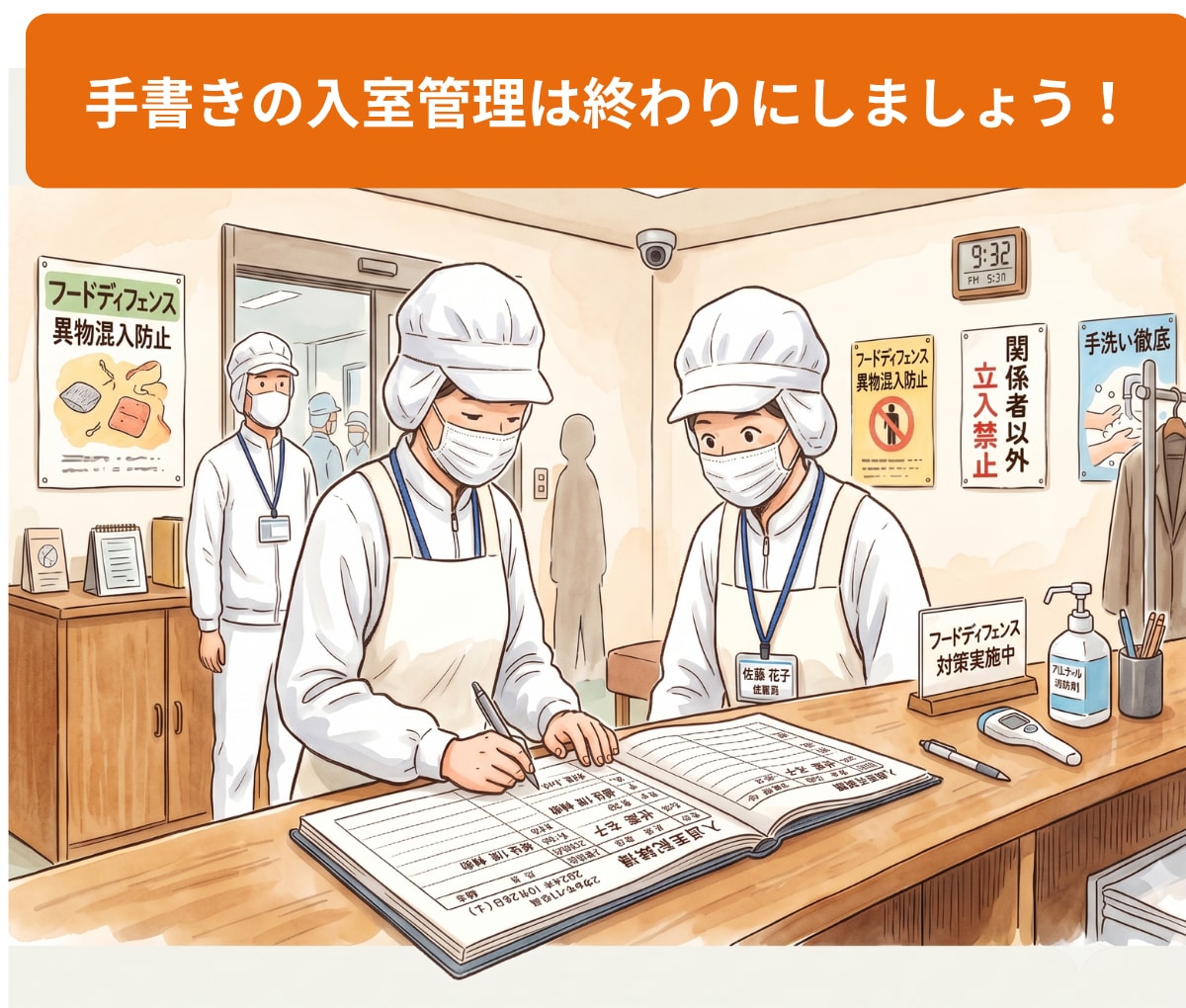HACCP/入室管理　改ざん防止システム作リます 紙のバインダー管理を卒業！タブレットのタップだけで記録完了 イメージ2