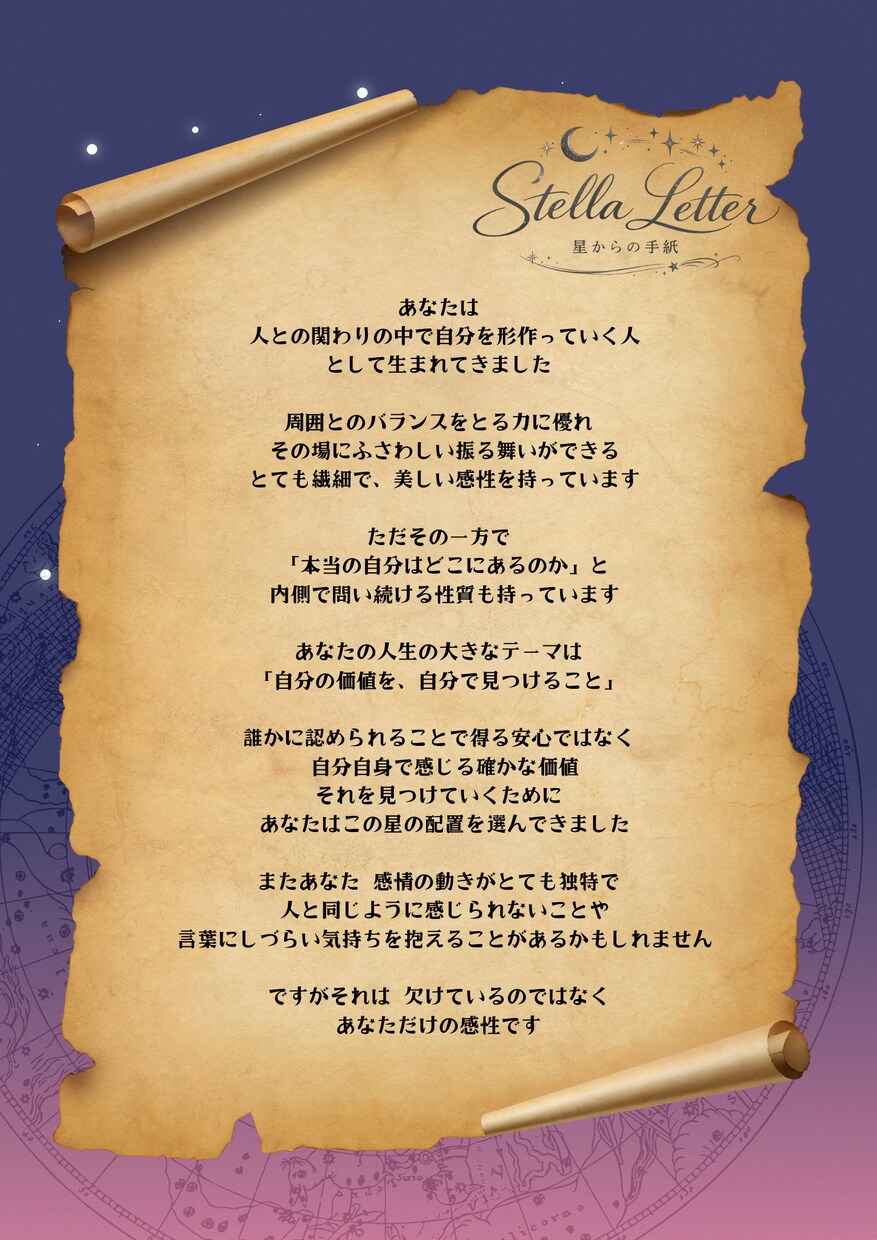 星を読み、あなただけの手紙をお届けします 言葉にできない想いを星がそっと伝えます イメージ4