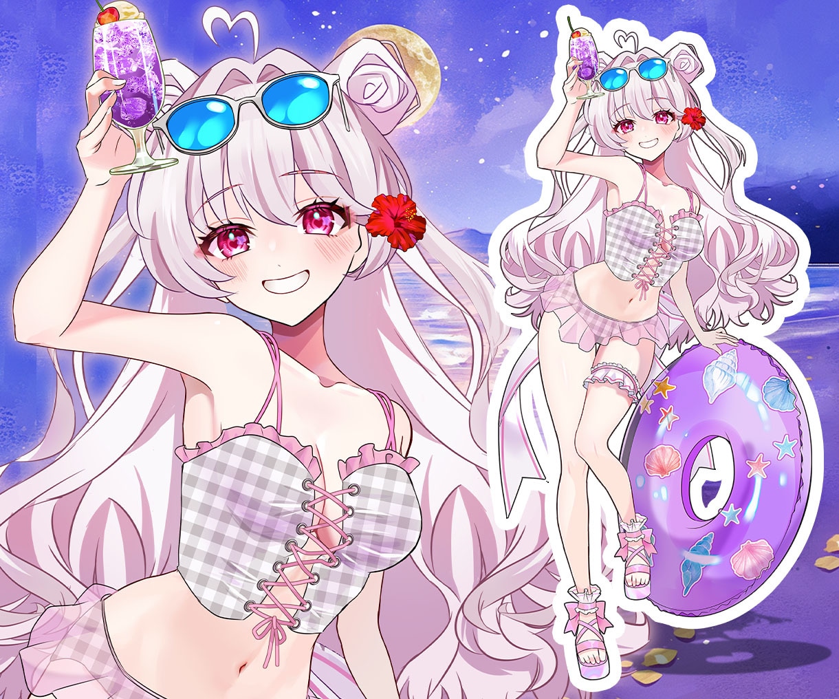 最短当日！IRIAM◎夏の水着イラスト描きます 配信にも！6種の水着から選べる◎キャラを即納でお書きします イメージ5