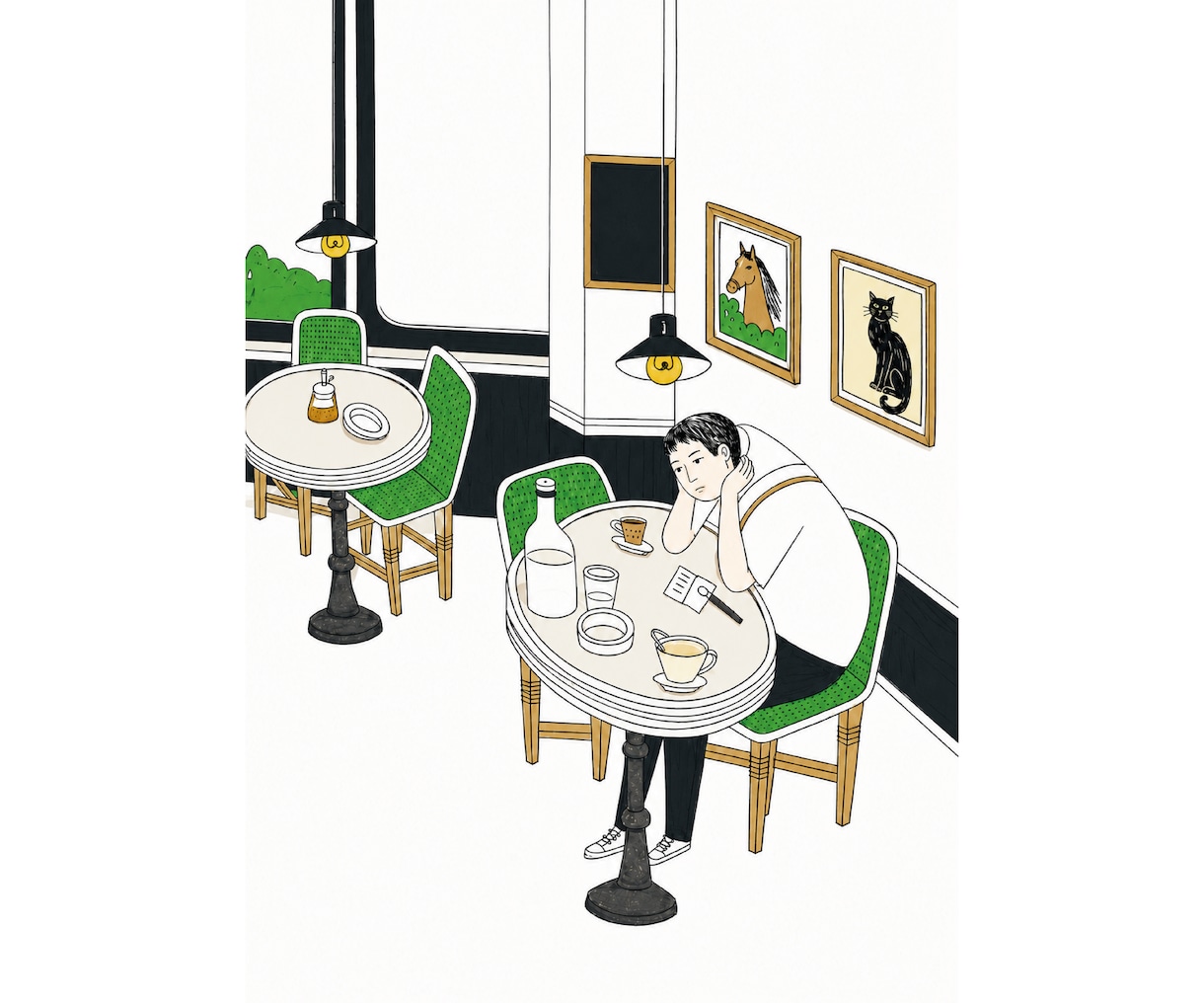 レトロで脱力感のあるシンプルイラストを描きます 温かみのあるレトロタッチで、印象に残るイラストを制作します イメージ1
