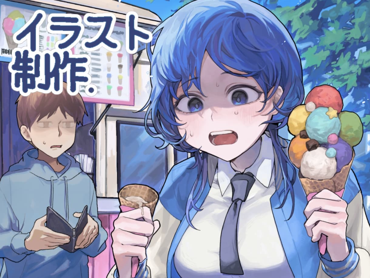 厚塗り！一枚絵、イラスト作成いたします 鮮やかな厚塗りイラスト作成いたします イメージ1