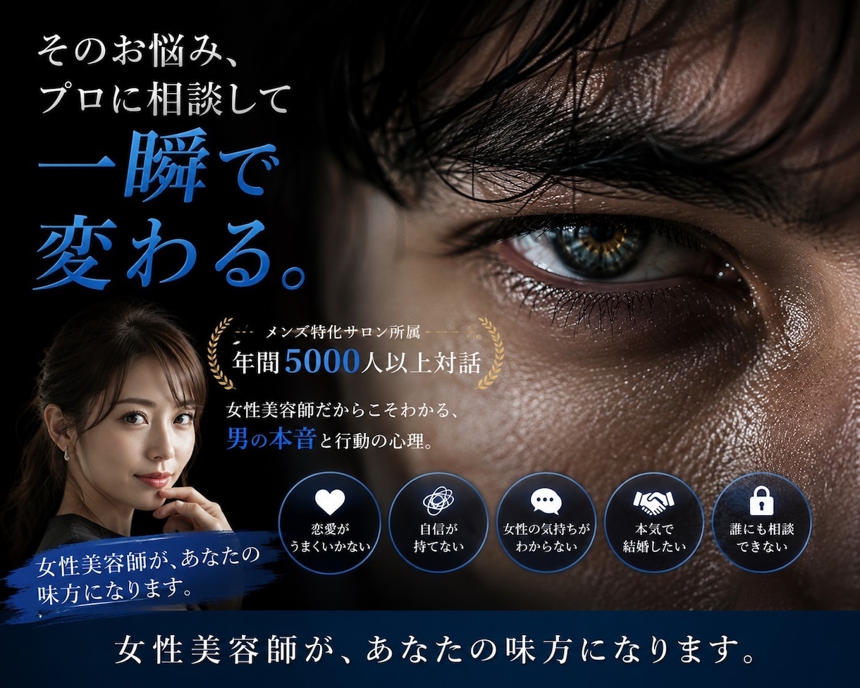 女性美容師が女性心理つたえます 恋愛は才能より第一印象で変わる イメージ1