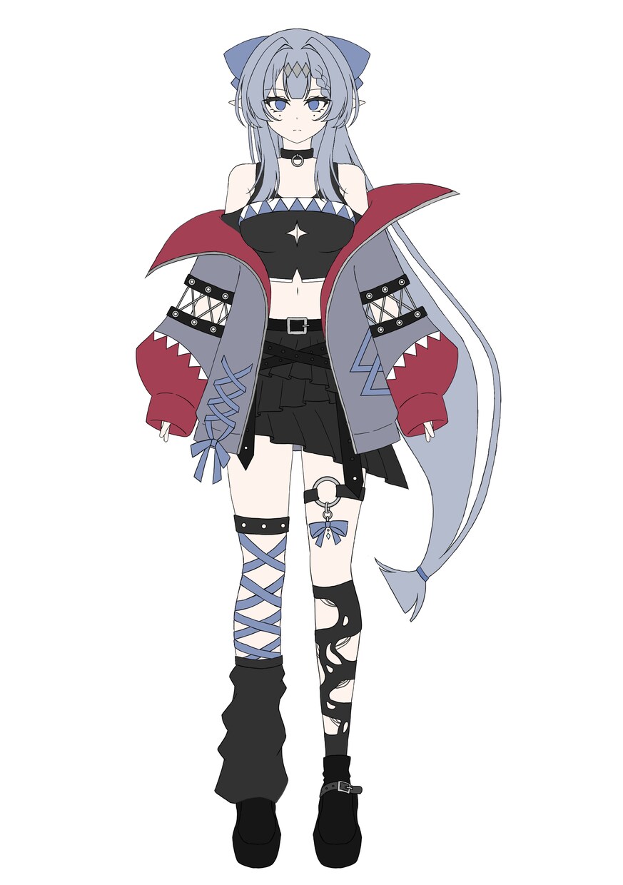 女の子のVモデルをデザインします 立ち絵、V体キャラデザ、パーツ分け、なんでもやります イメージ1