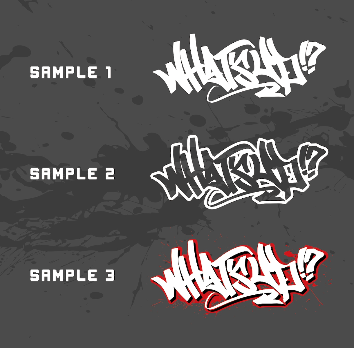 グラフィティ "タギング"のデザイン描きます HIPHOP調のサインのデザインを3点セットで制作します！ イメージ4