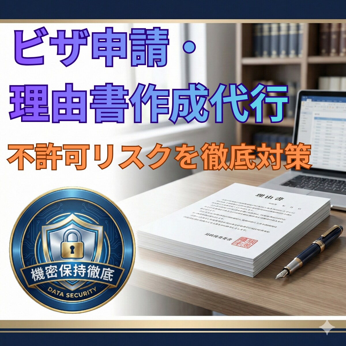 入管提出用の理由書を代行作成しますます プロの法的ロジックで不許可フラグを補強。最新審査基準実務対応 イメージ1