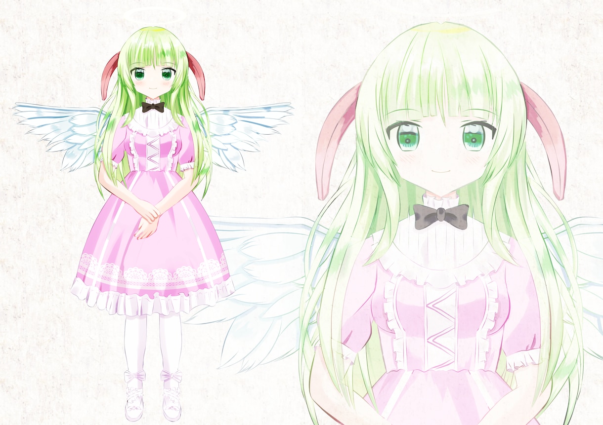 キャラクターの１枚絵を描かせていただきます アニメ調のかわいい系の女の子描きます。 イメージ1