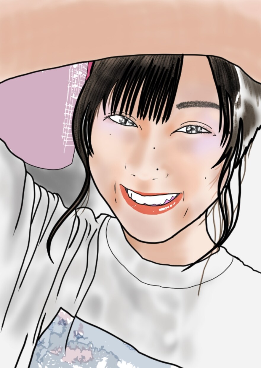 女性の顔を描くことを得意としています インスタなどに上げられている写真からでも似顔絵にできます。 イメージ4