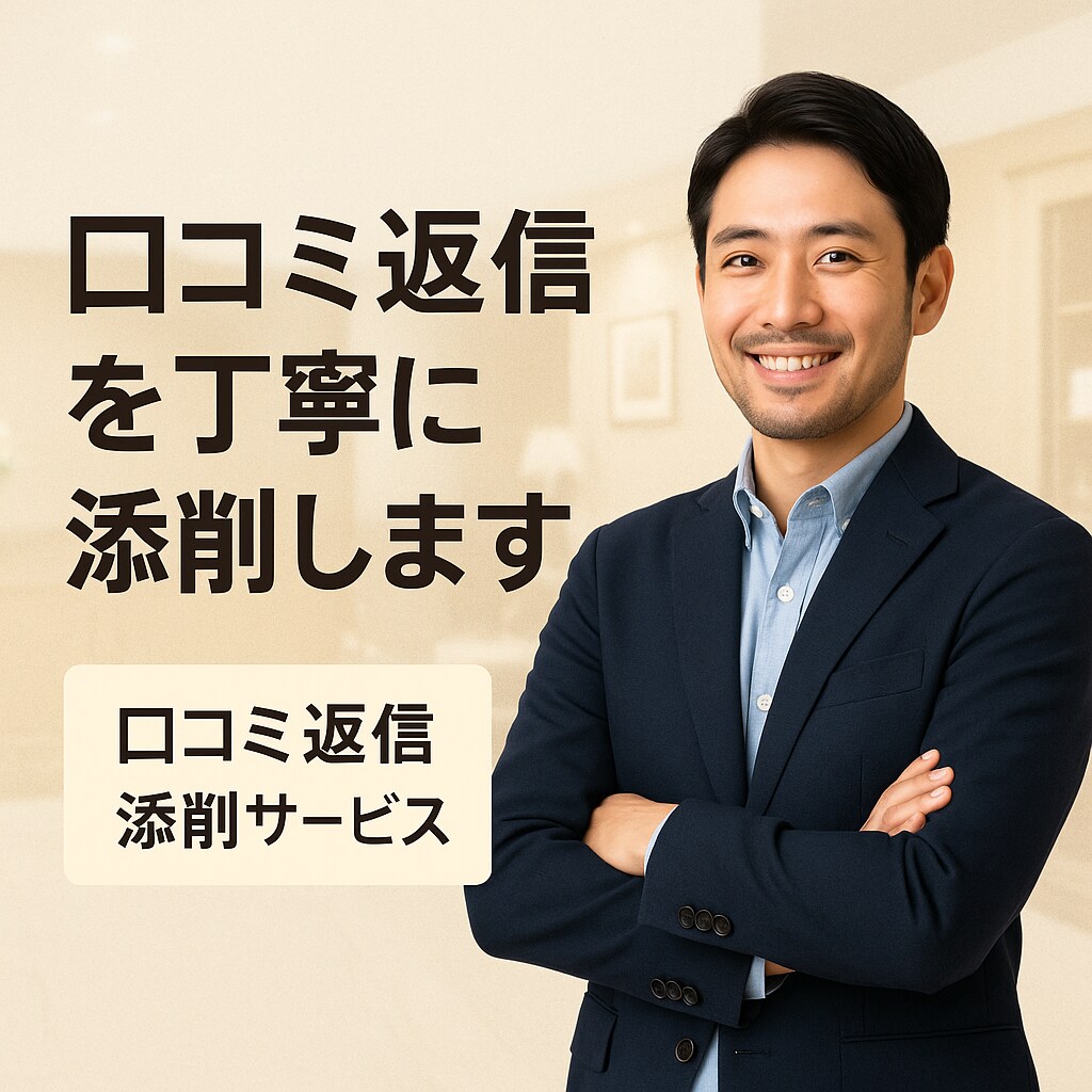 口コミへの返信文を丁寧に添削します 返信文の改善が学びにもつながる イメージ1