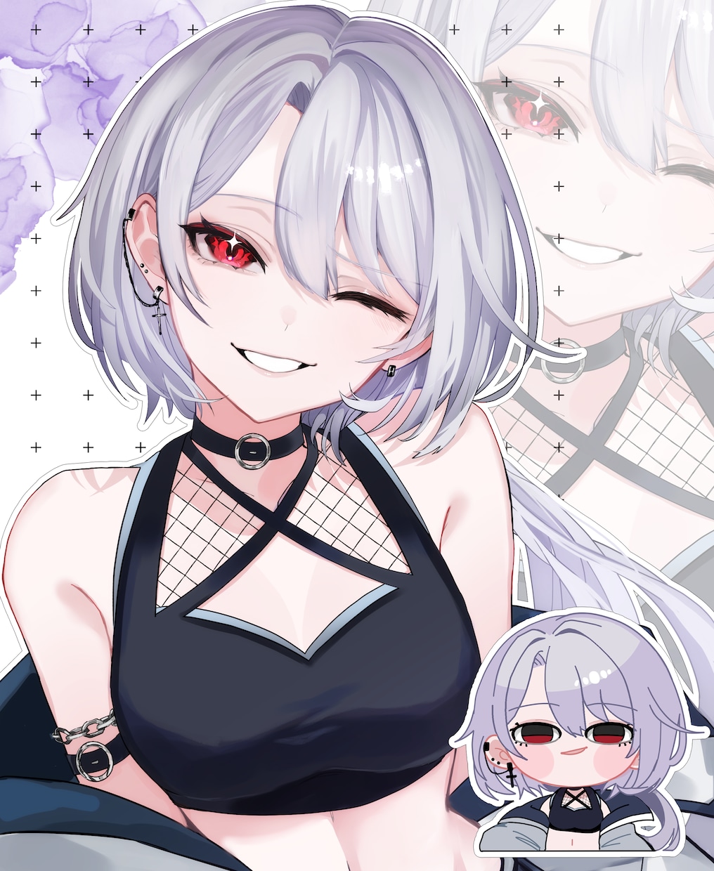 お買い得！ウエストアップ+ミニキャラセット描きます 商用込！SNS・返礼品・Vtuberサムネに最適！！！ イメージ1