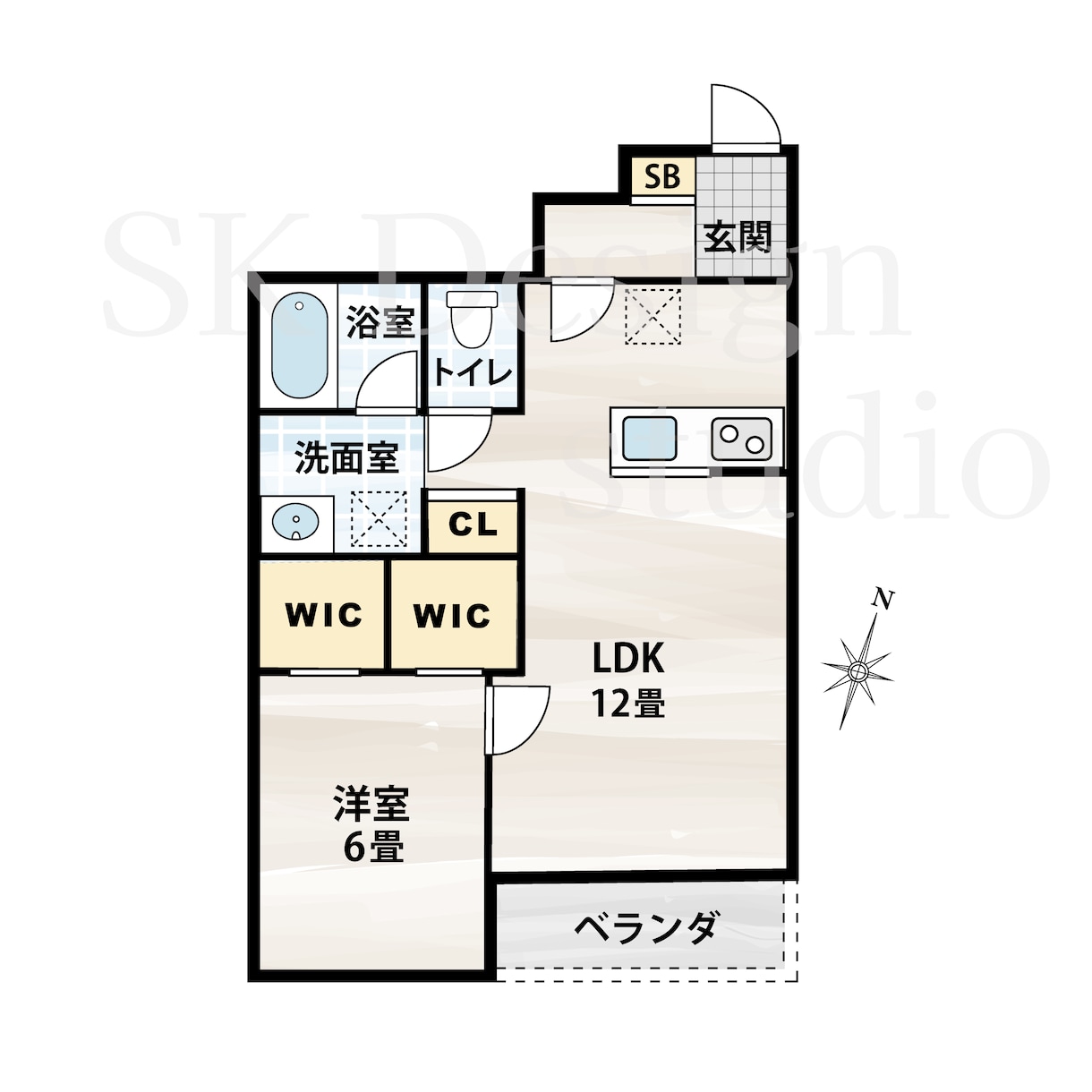 不動産間取り図をIllustratorで作成します 手書き・PDF・画像から綺麗な間取り図をトレース作成します イメージ5