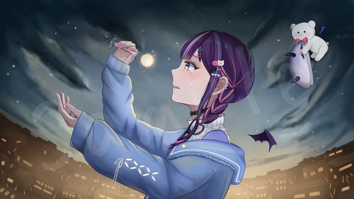 歌ってみた、動画サムネイル制作致します すぐに制作を始めれます！厚塗りで個性的な1枚をお届けします！ イメージ3