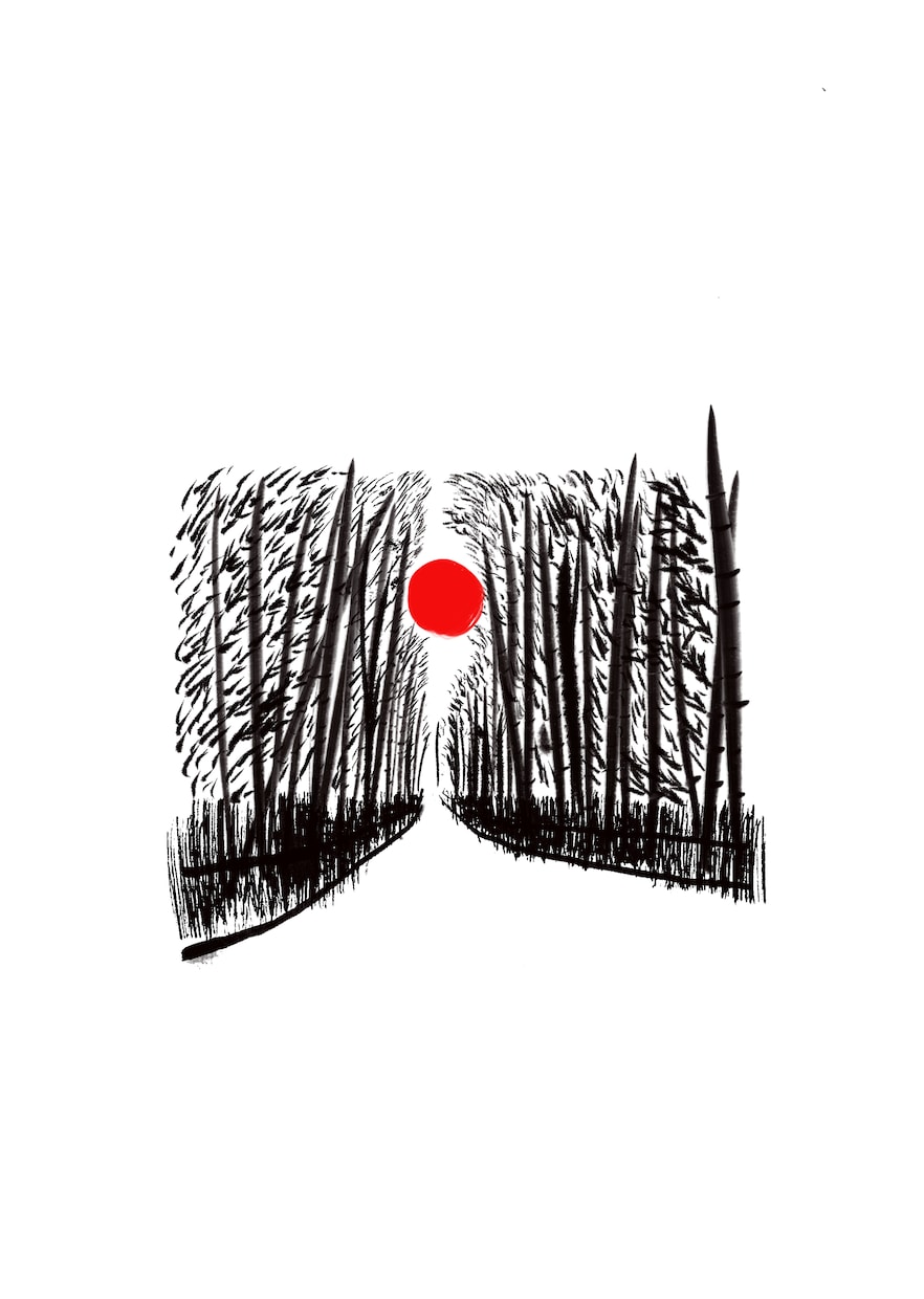 筆を使ったようなイラスト描きます 黒の筆ペンで描いた風合いのイラストいかがですか？ イメージ1