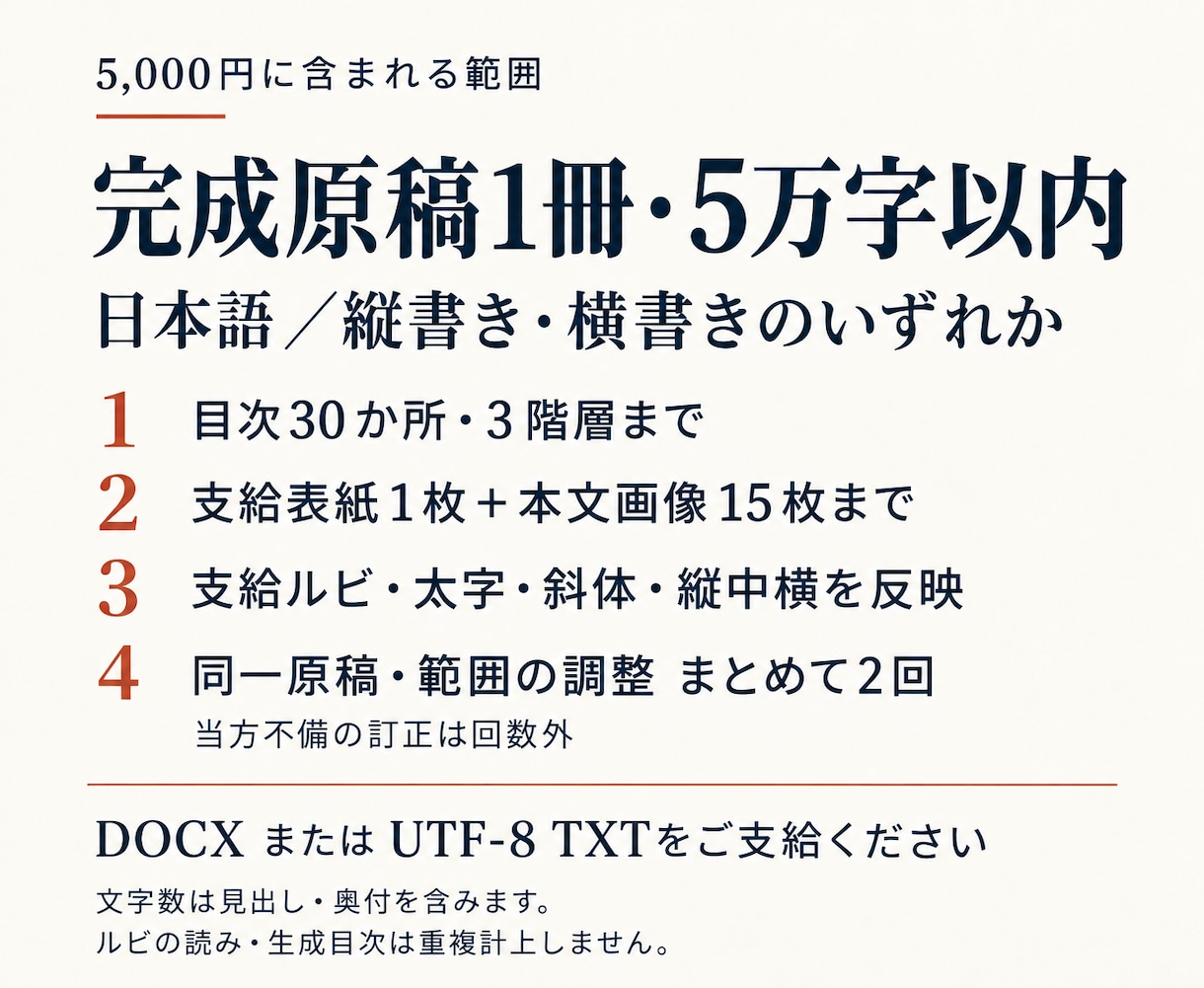 Kindle電子書籍のEPUBデータを制作します 完成原稿から縦横書き・ルビ対応。原稿照合と表示確認まで イメージ2