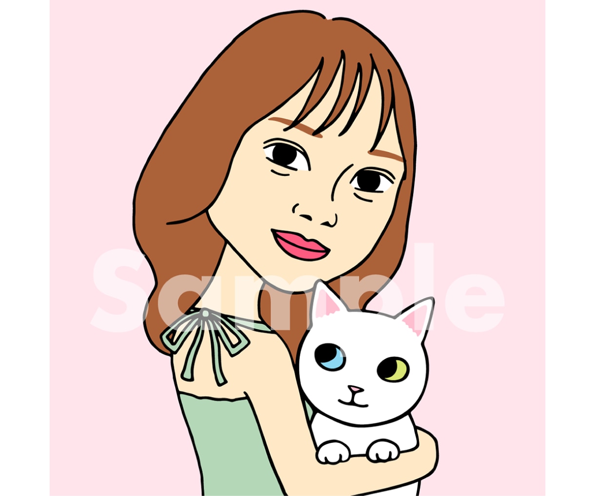 ほんわか、ポップで可愛いペットの似顔絵お描きします 飼い主様と一緒もOK♪SNSアイコン・記念・プレゼントに！ イメージ4