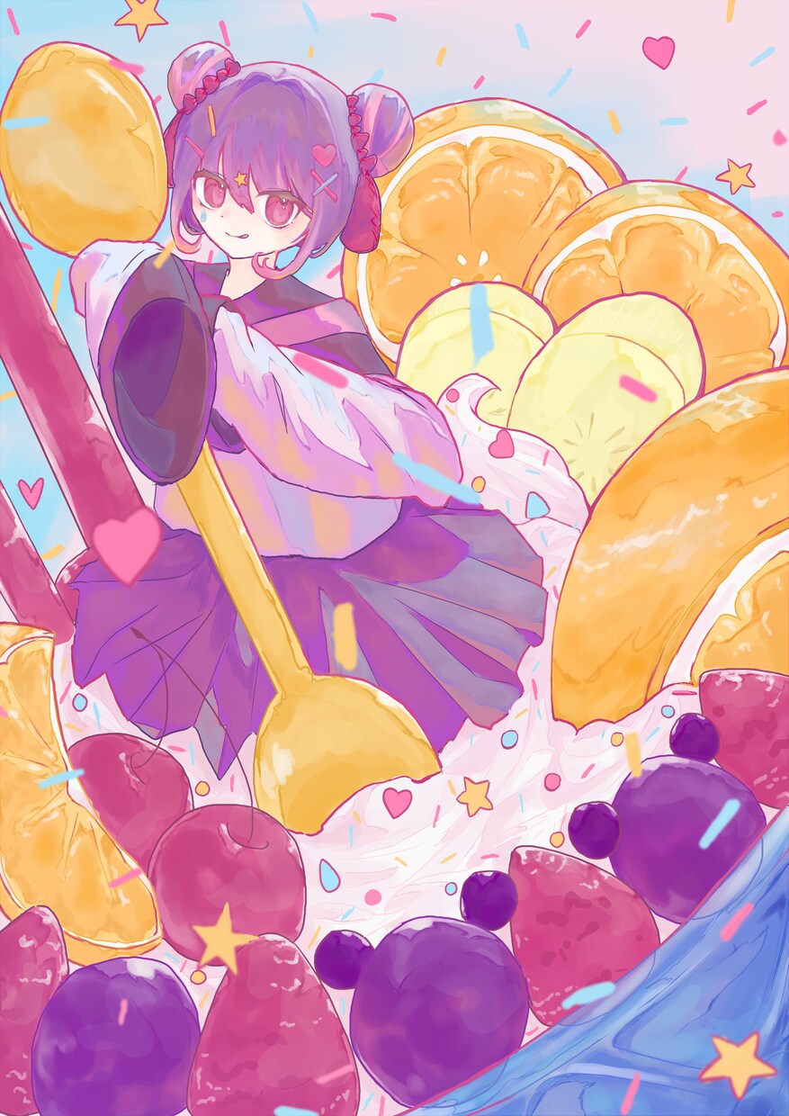 甘くてかわいい女の子かきます スイーツやお菓子×女の子のイラスト描きます イメージ2