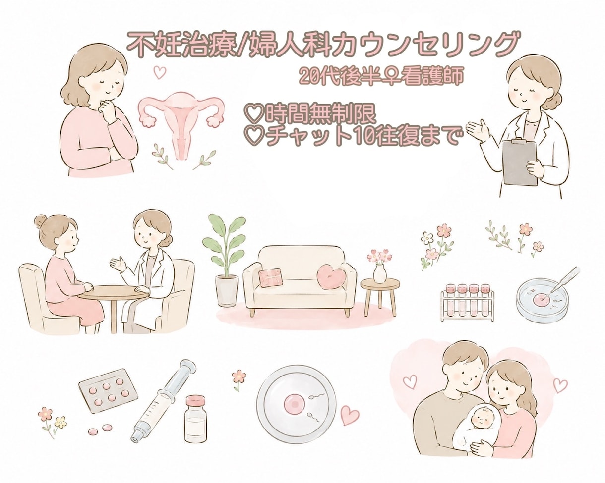 誰にも言えない女の子の話、聞きます 不妊治療の話、婦人科の話聞かせてください イメージ1