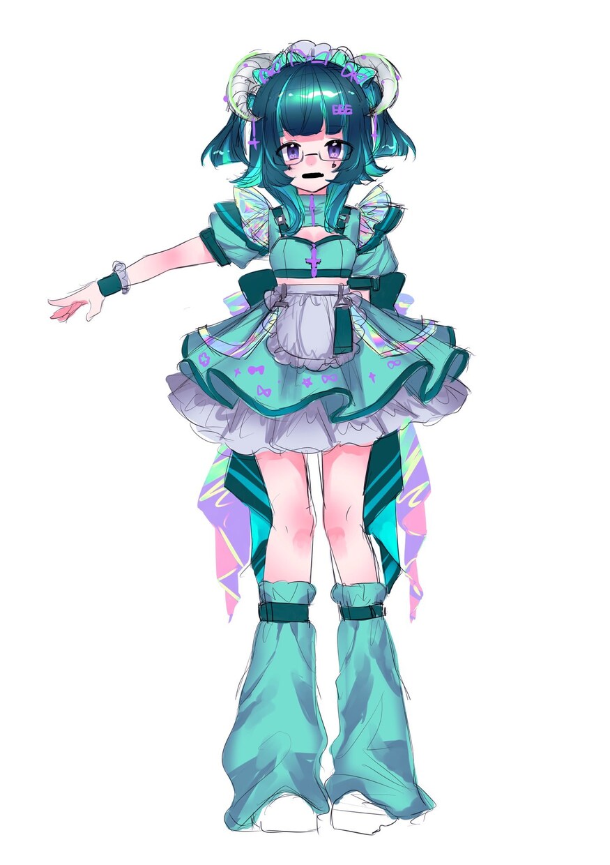 Live2D用パーツ分けイラスト描きます vtuberなどに使用する立ち絵制作、キャラデザをします！ イメージ3
