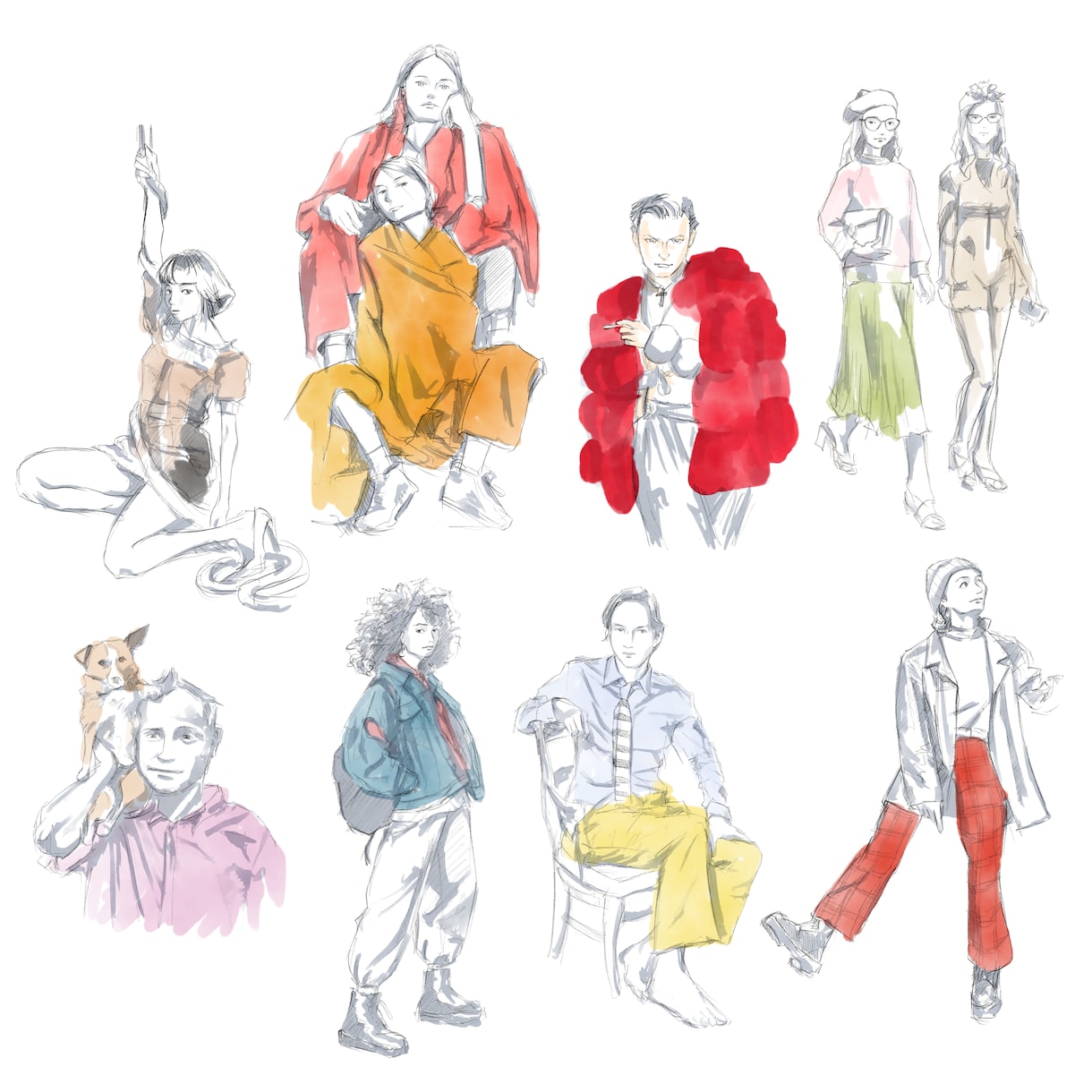 最短3日！写真を元にファッションイラスト描きます モノクロ、カラーで写真を元にファッションイラストを作成します イメージ6