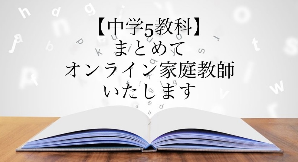 指導歴25年プロ講師が【中学5科目】一括指導します 【国英数理社】まとめてオンライン家庭教師します。 イメージ1